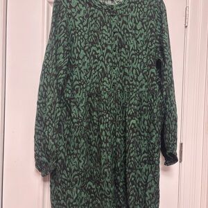 Kaffe Green and Black Patterned Apparel